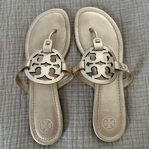 Gold Tory Burch sandals size 10